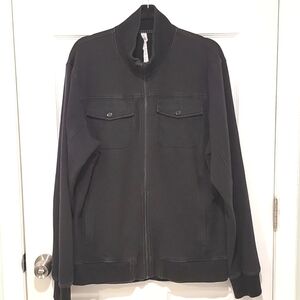 Lululemon Athletica szXL  Full Zip Black Bomber Fleece Jacket  BinX